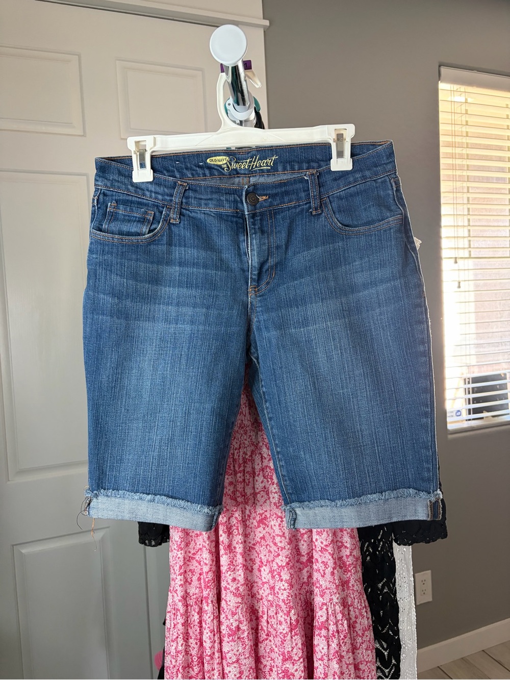 Old Navy Medium Blue Cuffed Denim Shorts